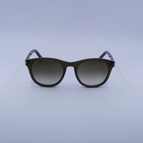 Saint Laurent SL401 007 Sunglasses Green Square Frame, Brown Lenses - Picture 3 of 11